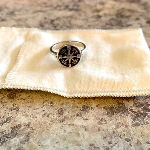 Life’s a journey compass ring size 7